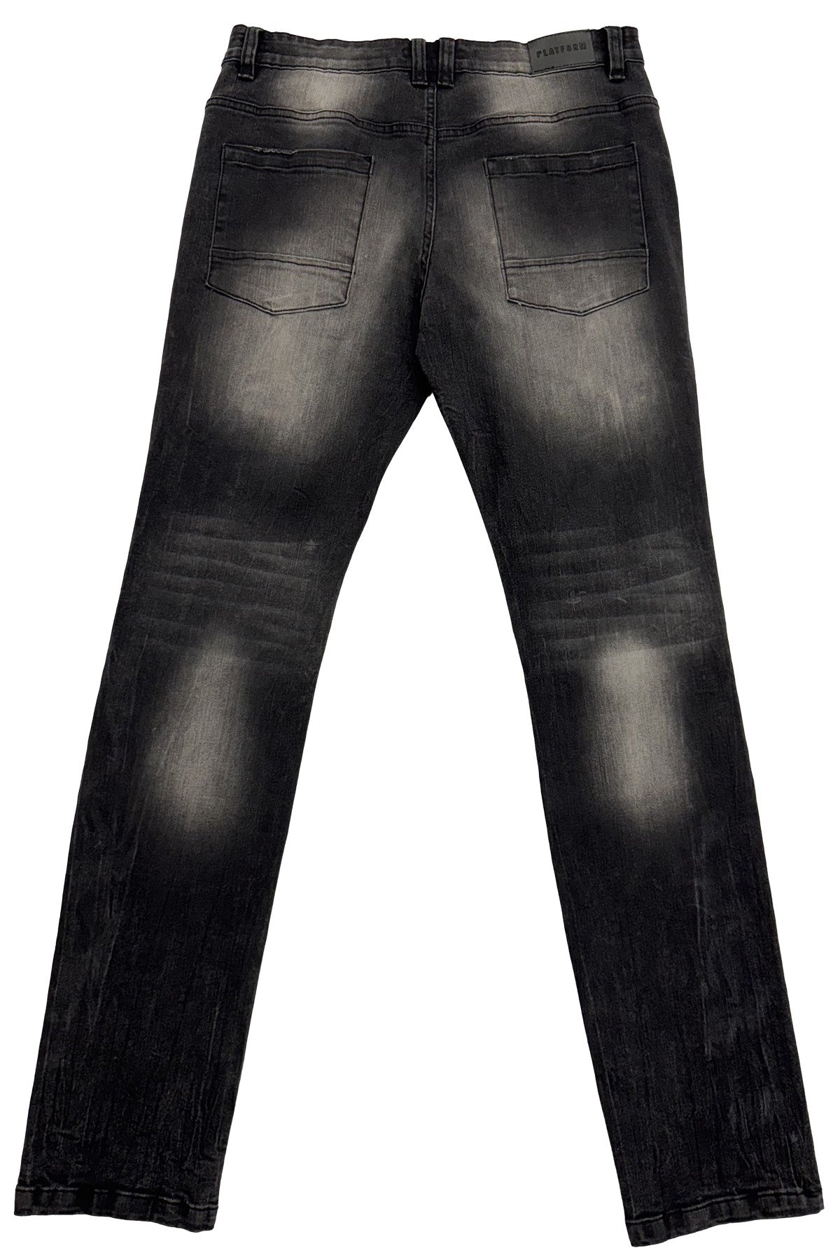 Rip-Off Washed Jeans [black shadow]