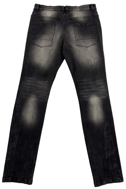 Rip-Off Washed Jeans [black shadow]