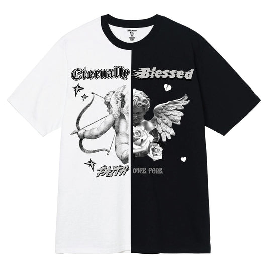 Limited Eternally Blessed Printed Color Block b/w