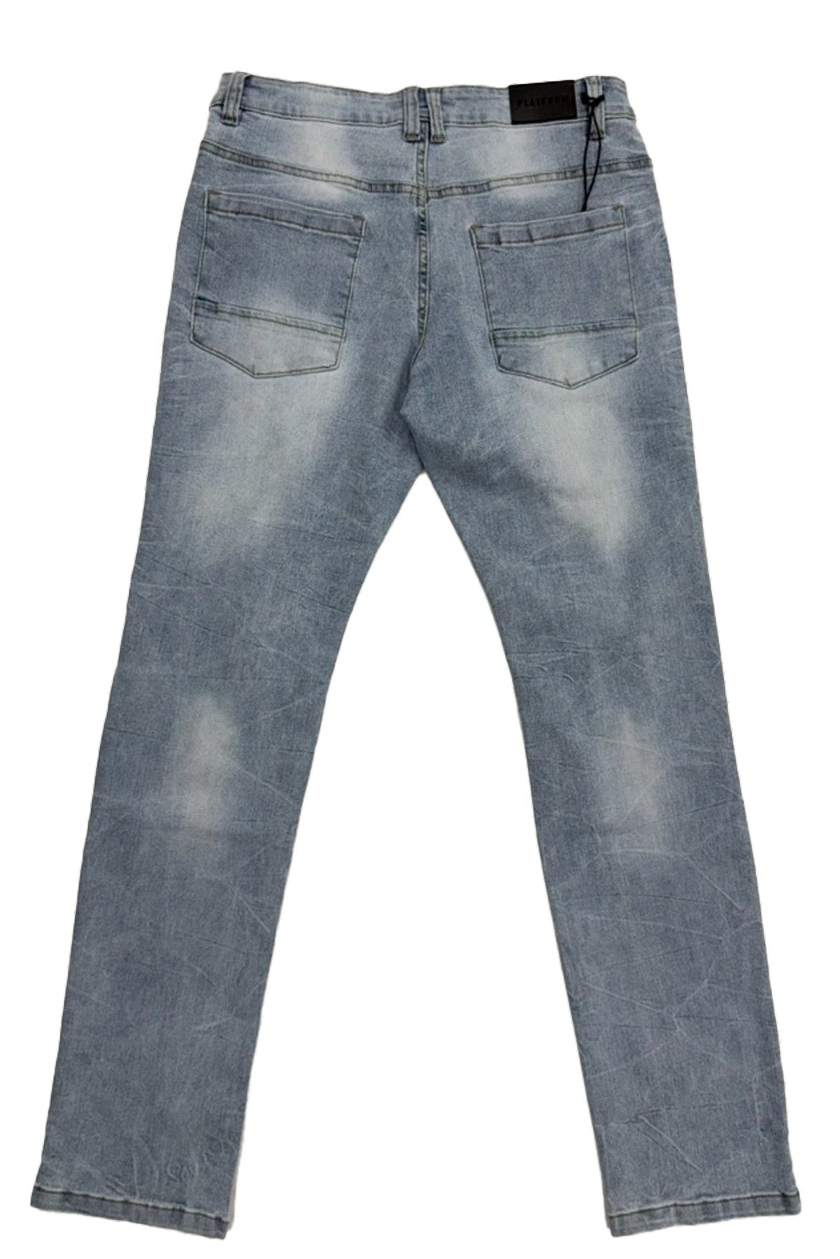 Rip-Off Washed Jeans [sky]