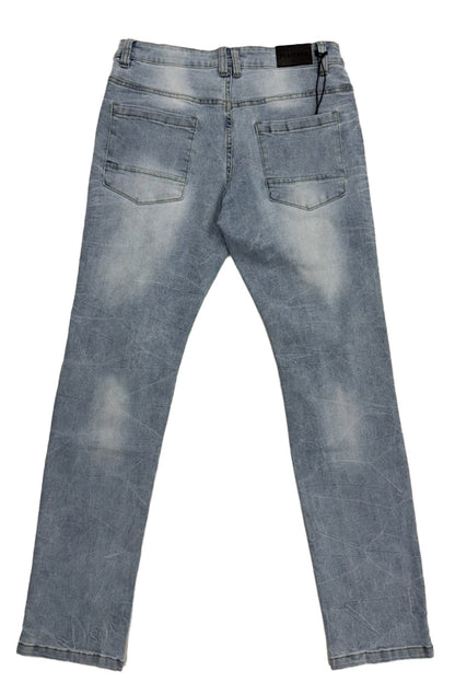 Rip-Off Washed Jeans [sky]