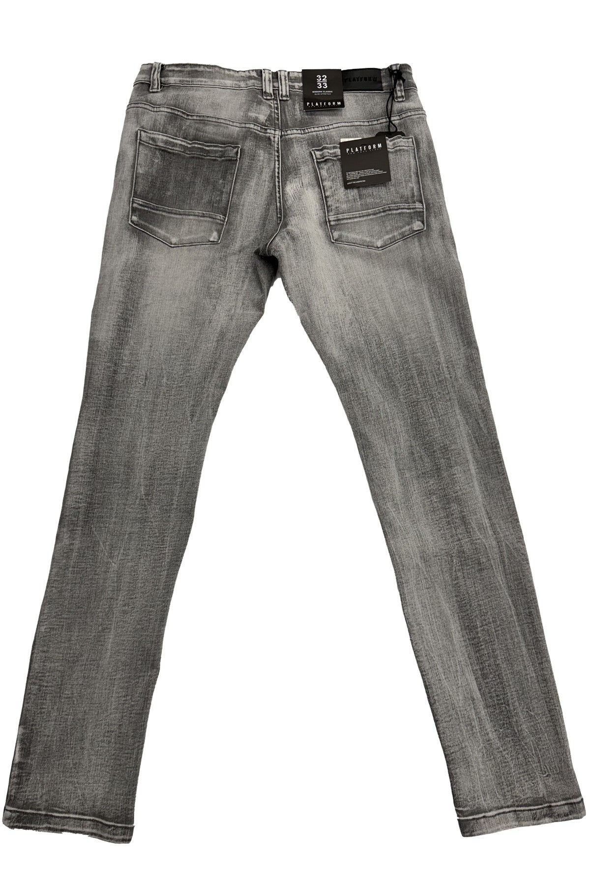 Rip-Off Washed Jeans [slate]